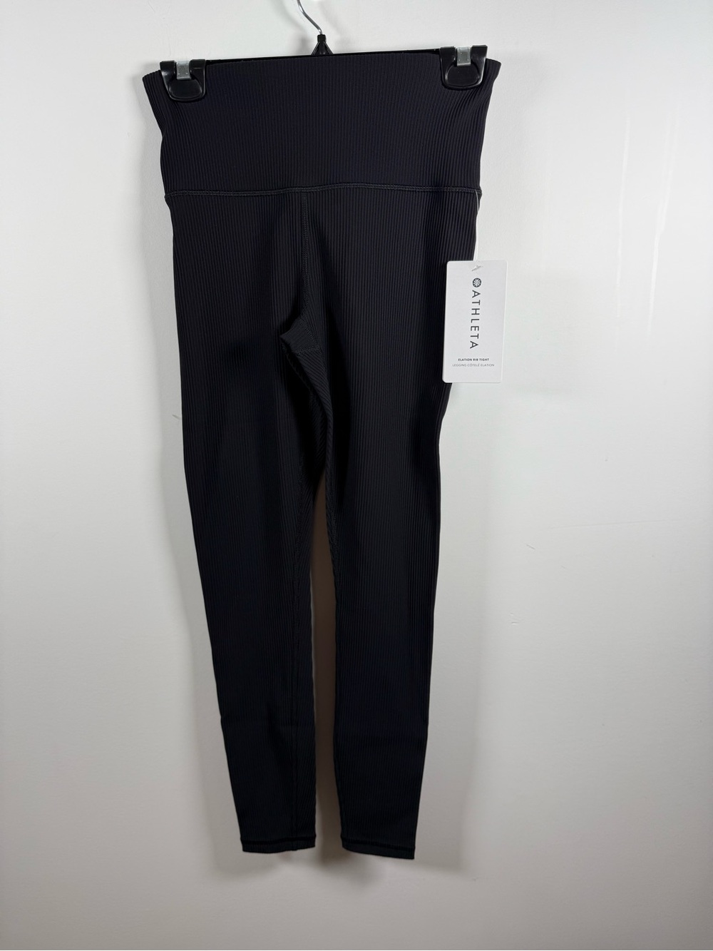 ATHLETA | BNWT Black Elation Rib Tight Leggings Size S